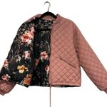 Betsey Johnson  reversible bomber jacket. Pink/ floral women’s size small. Photo 5