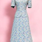 Leslie Fay Vintage Fit n Flare secretary dress 70's does 50's  two piece Photo 2