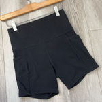 Athleta Workout Shorts salutation stash pocket 5" womens Black (xsmall) workout Photo 0