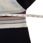 Free People Colorblock Sweater Dress Medium Knit Neutral Black Linen Cotton Photo 13