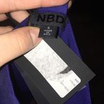 NBD  blue high neck asymmetrical hem sleeveless date night minidress Photo 2