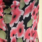 Jeunesse Y2K Fairycore Floral Pink & Black Asymmetrical Dress Women Size 4 FLAW Photo 6