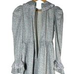 Batsheva Long Ruffle Prairie Ditsy Floral Maxi Dress Size 0 XS Blue Purple Photo 9