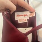 NWT Showpo Dare to Dream Maxi Dress Plunge Neck Split Leg Wine Red Size 4 Photo 6