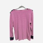 Brooks Brothers  Pink White Striped Long Sleeve Blue Lace Trim Size XL Cotton Photo 3