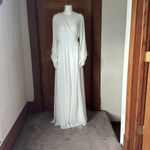 Lulus  My Whole Heart White Long Sleeve Wrap Dress SIZE L Photo 2