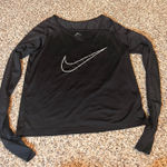 Nike  Dri-FIT Long‎ Sleeve Running Top Athletic Shirt Black Women's M Photo 0