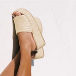 Princess Polly  Barbados Sandals Natural - Espadrilles Platform Photo 1