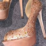 ALDO Rose Gold Rhinestone Platform Heels Photo 6