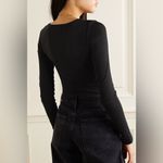 AGOLDE  Leila black micro ribbed long sleeve bodysuit Photo 2