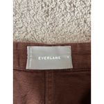 Everlane Canvas Stamp A Line Mini Skirt Size 6 Small Cotton Denim Brown Photo 3