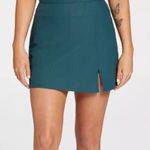 Calia Skirt Women XXL NWT Green Deep Aqua 15" Ribbed Slit Mini Skort Golf Photo 2