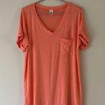 Sew In Love Stretchy Tee Shirt Pocket Cuff Sleeve Lightweight Coral Size M Size M Photo 5