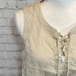 Ellen Tracy 100% Linen Tank Top Tan-Medium Photo 1