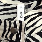 Glam NWT Ivory and Black Zebra Print Lightweight Windbreaker Jacket Size Medium Photo 8