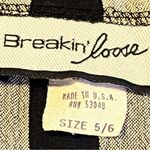 Vtg 90s Breakin Loose Stripe Black Cream Maxi High Low Vest Size 5/6 Mod Revival Photo 4