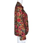 Alfred Dunner  Jacket Women 10 Black Pink Multi Floral‎ Quilted Granny Grandma Photo 1