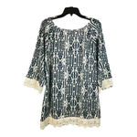 kim rogers ‎ Woman Boho Navy Knit Top Crochet Hem Sleeves Women Plus Size 1X Photo 1