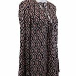 Snakeskin Print Top Blouse Taupe Dress Small Photo 5
