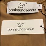 NWT Bonheur D’Amour Cowl Neck Mermaid Slip Dress Maxi Bias Cut Sz S Gold Photo 12