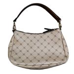 Nine West Y2K Vintage Monogram Cream Brown Shoulder Bag Baguette Bag Photo 3