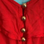 Melissa Obadash Bethan Frill Tiered Midi Dress in Red Size L Photo 7