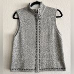 Christopher & Banks Women’s Small Knit Zip Vest Jacket Textured Lightweight Casual Layering Cozy Photo 0