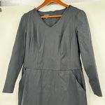 Talbots black 3/4 sleeve pullover hidden back zip dress w/ pockets size 10 Photo 8