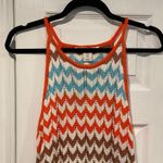 C&C California NWT  Size M Blue Orange Crochet Cotton Thin Strap Mini Dress Photo 1