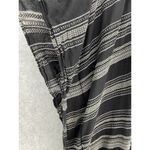 Ann Taylor  Women's Cover Up Black One Size Striped Short Sleeve Boho Fringe Ends Photo 4