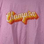 Champion  Graphic Tee Women's 2XL Pink Logo Print Jersey Short Sleeve NEW Photo 2