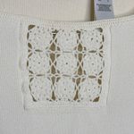 Liz Claiborne Free w/ any purchase  Petite Sweater Top Large P Crochet Detail Photo 2