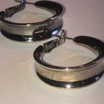 Elegant Dark Metal Gunmetal Boho Hoop Earrings Gray Photo 3
