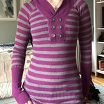 Free People vintage hooded henley button up Photo 0