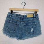 Tinseltown Denim Medium Wash High Rise Distressed Cut Off Shorts size 4 Photo 3