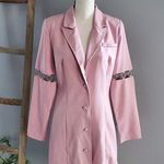 Saint Genies Pink Chain Accent Blazer Jacket Dress Size 6 Photo 0