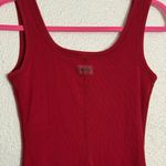 SKIMS  RED COTTON RIB TANK CATSUIT SIZE XL Photo 7