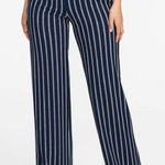 Abercrombie & Fitch  Wide Leg Blue White Pinstripe Trouser Pants Size XS Photo 0