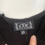 Y2K black and silver dot glitter mini dress sleeveless semi Photo 1