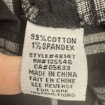 Habitat  Clothes To Live In Womens Artsy Gauze Button Down Top XS Black Gray Boho Photo 4