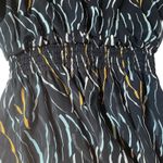 Donna Karan New York Black Sheer Printed Chiffon Multicolor Dress - 10 EUC Photo 7