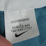 Nike Tee Center Swoosh T-Shirt Womens L Teal Oversized Fit Long Sleeve DM6232 Photo 6