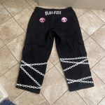 Hot Topic X Sanrio Kuromi Belt Chain Carpenter Pants 100 % Cotton Size 22 Black Photo 7