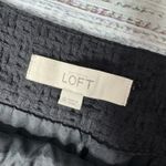 Loft  Ann Taylor Basket Weave Black Straight Pencil Skirt 10 Photo 1