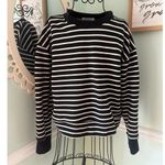 Pefectwhitetee XS Taylor Top Stripe L/S Black White Shirt $120 Photo 0