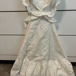 ASTR  The Label Elora Ivory Eyelet Cutout Skater Dress Photo 2