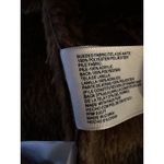 st. john's bay St. John’s Bay Faux Suede/Fur Coat Brown Midi Jacket Size1X Hooded Button Close Photo 4
