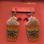 Betsey Johnson nwt Pumpkin Spice Frozen Latte Whipped Cream Cup Dangle Earrings Photo 4