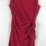 Diane Von Furstenberg  New Della Mini Dress Size 10 Wrapped Drape Tie Pink Barbie Photo 8
