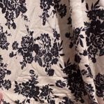 Free People Cream Navy Blue Printed Turnt Bodysuit Size Medium Photo 5